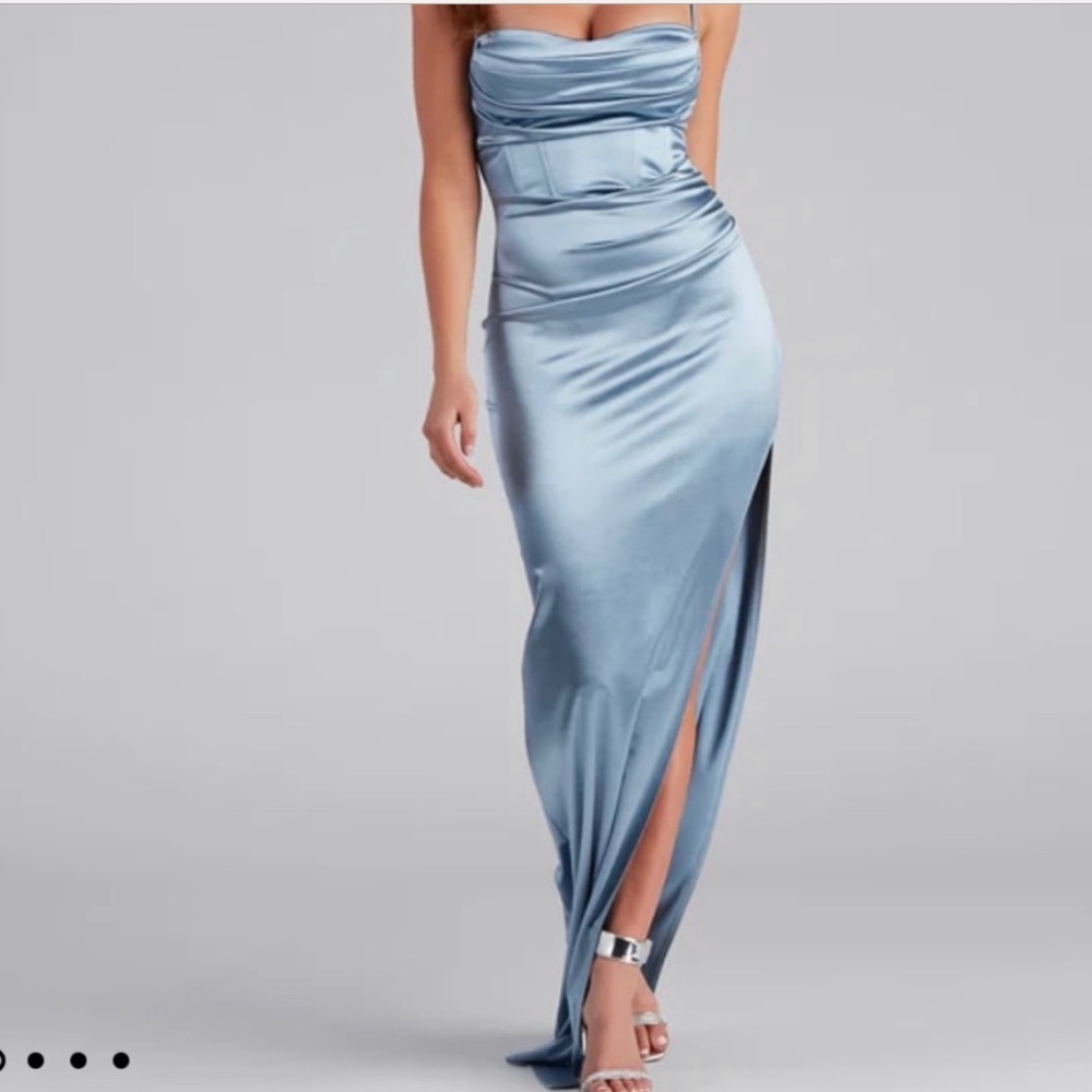 Long silk slip dress